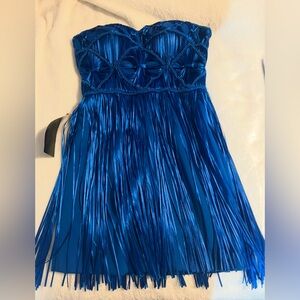 Blue Fringe Dress